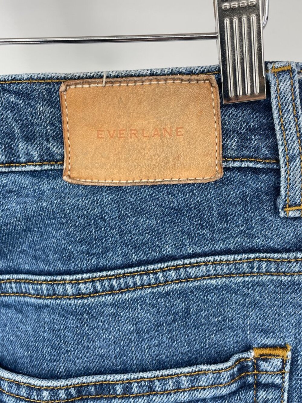 Everlane Way-High Zip Jean In Vintage Blue Size 28 Regular Organic Cotton - Picture 8 of 9
